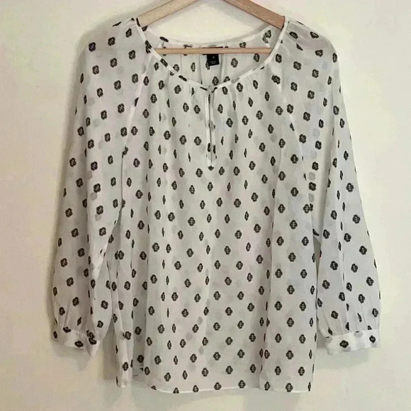 J. Crew Sheer Patterned Blouse - Picture 1 of 7